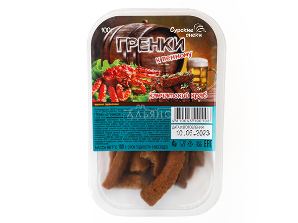 Сурские гренки Камчатский краб (100 гр) в Ижевске
