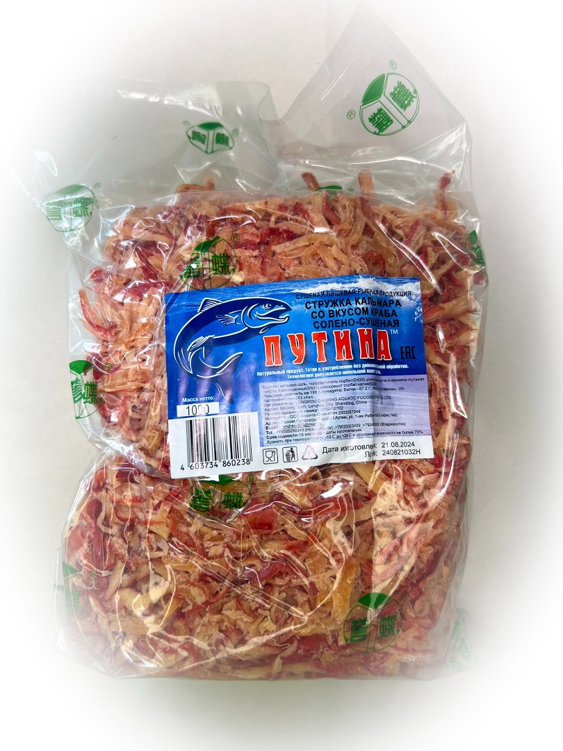 Кальмар стружка со вкусом краба "Розовая" (ПУТИНА) в Ижевске