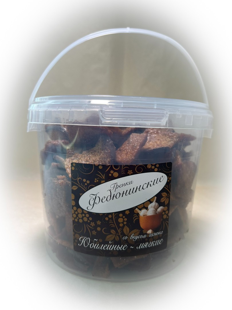 Гренки "ФЕДЮНИНСКИЕ" "Чеснок" (ведро 900 гр.) в Ижевске